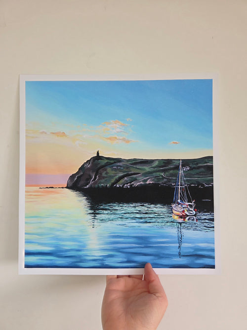 'Bradda Head Sunset' Art Print