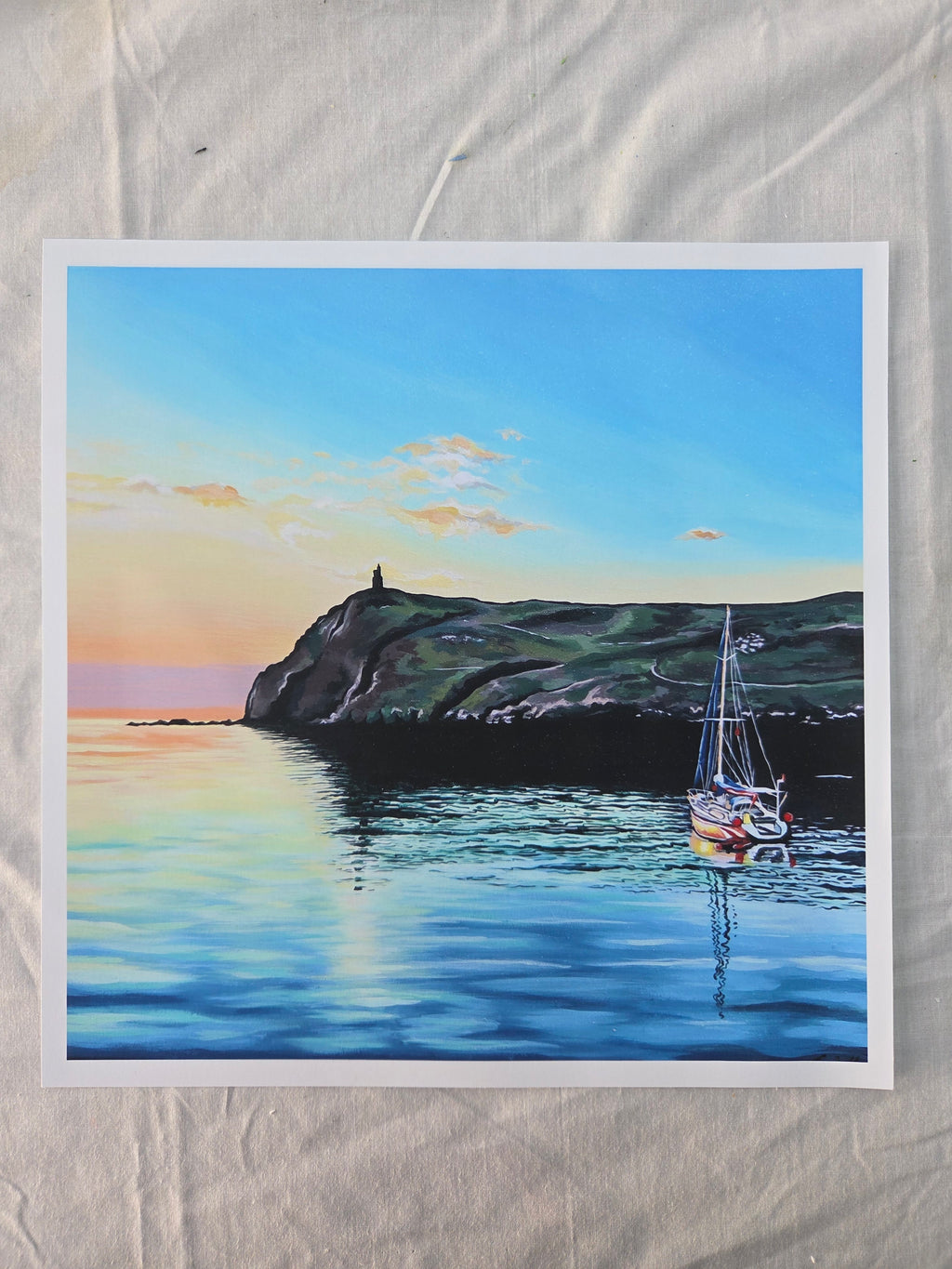 'Bradda Head Sunset' Art Print