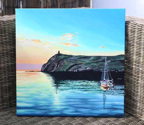 'Bradda Head Sunset' - Original Artwork