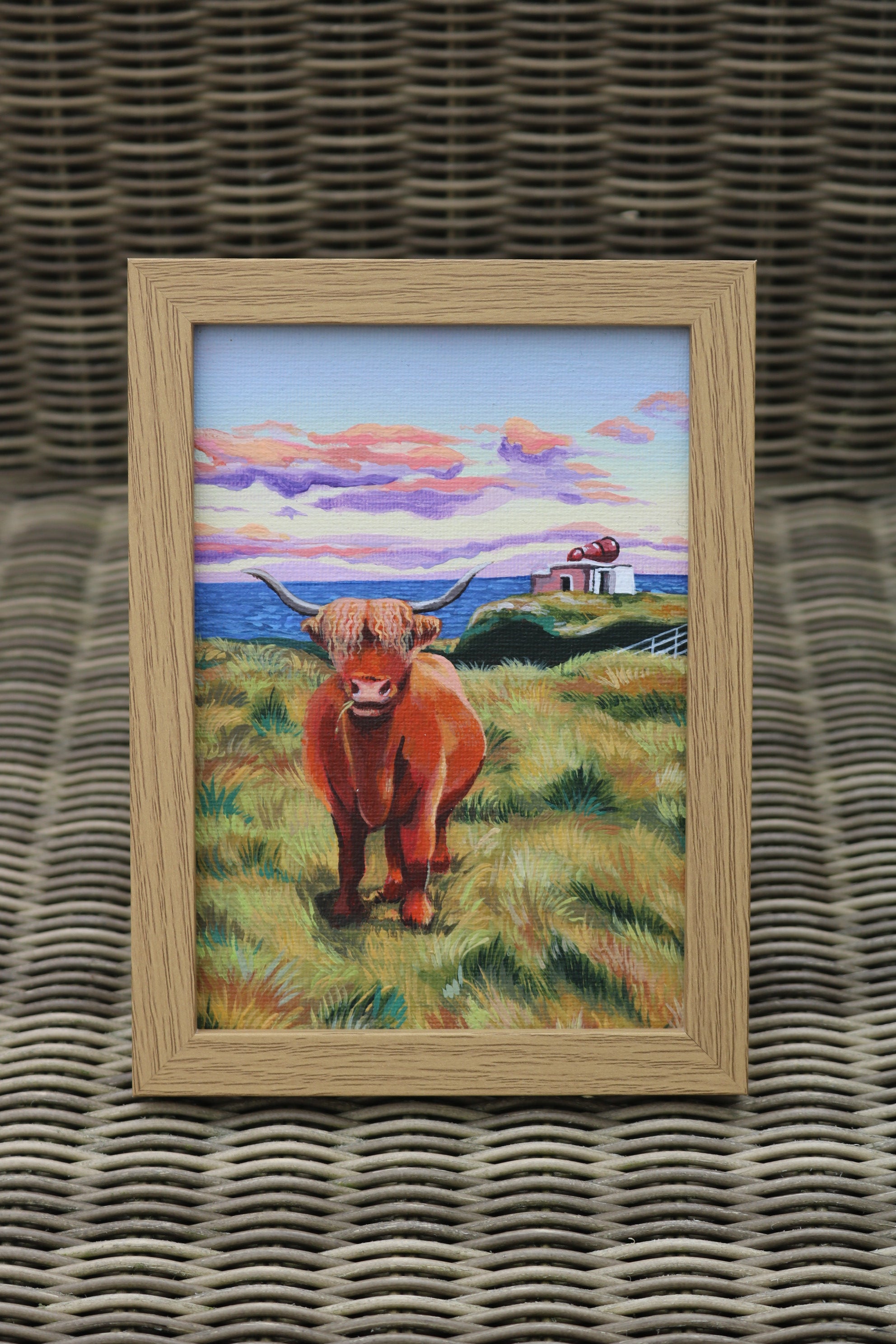 'Highland Cow in Langness' - Mini Original